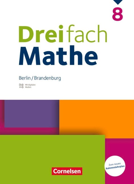 Dreifach Mathe 8. Schuljahr - Berlin und Brandenburg - Schulbuch mit digitalen Hilfen, Erklärfilmen und Wortvertonungen - 