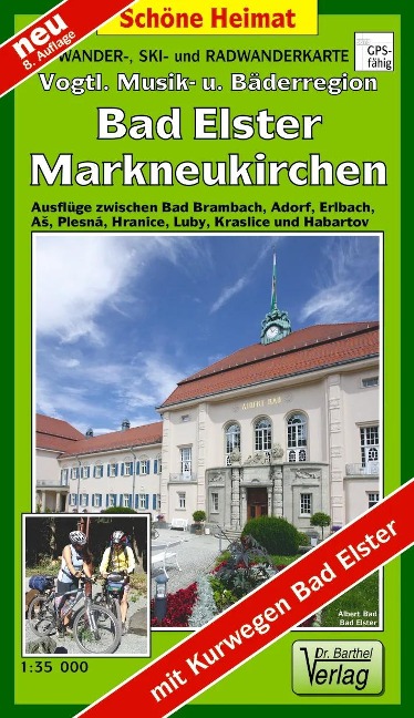 Wander-, Ski- und Radwanderkarte Vogtländische Musik- und Bäderregion, Bad Elster, Markneukirchen - 