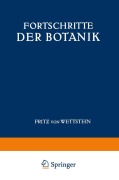 Cover-Bild zum Titel 'Fortschritte der Botanik' von 'Fritz Von Wettstein'