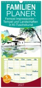 Cover-Bild zum Titel 'Familienplaner 2027 - Fernost Impressionen - Tempel und Landschaften in KI-Tuschekunst mit 5 Spalten (Wandkalender, 21 x 45 cm) CALVENDO' von 'Anja Frost'