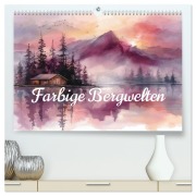 Cover-Bild zum Titel 'Farbige Bergwelten (hochwertiger Premium Wandkalender 2026 DIN A2 quer), Kunstdruck in Hochglanz' von 'Ally Bee'
