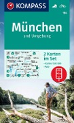 KOMPASS Wanderkarten-Set 184 München und Umgebung (2 Karten) 1:50.000 - 