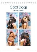Cool Dogs - Hunde-Eis-Zeit (Tischkalender 2024 DIN A5 hoch), CALVENDO Monatskalender - Sonja Teßen
