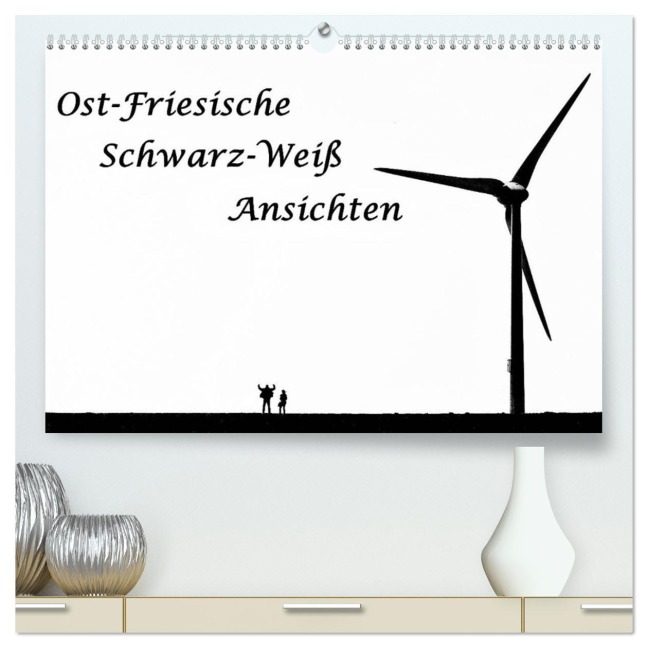 Ost-Friesische Schwarz-Weiß-Ansichten (hochwertiger Premium Wandkalender 2026 DIN A2 quer), Kunstdruck in Hochglanz - Andreas Klesse