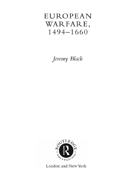 European Warfare, 1494-1660 - Jeremy Black