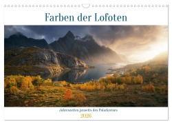 Cover-Bild zum Titel 'Farben der Lofoten - Jahreszeiten jenseits des Polarkreises (Wandkalender 2026 DIN A3 quer), CALVENDO Monatskalender' von 'Stefan L. Beyer'