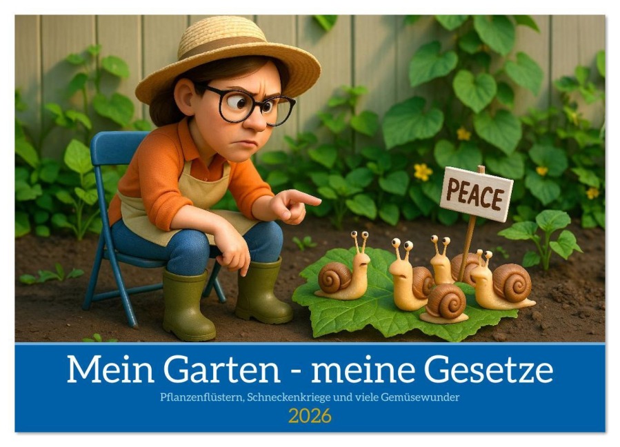 Mein Garten - meine Gesetze (Wandkalender 2026 DIN A2 quer), CALVENDO Monatskalender - Kerstin Waurick