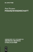 Finanzwissenschaft - Paul Posener