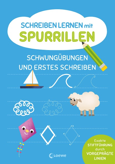 Schreiben lernen mit Spurrillen - Schwungübungen und erstes Schreiben - 