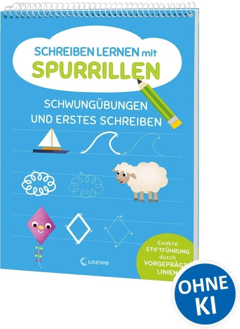 Schreiben lernen mit Spurrillen - Schwungübungen und erstes Schreiben - 