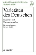 Cover-Bild zum Titel 'Varietäten des Deutschen' von ''