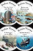 20000 Meilen unter dem Meer, Reise zum Mittelpunkt der Erde, In 80 Tagen um die Welt, Von der Erde zum Mond (4in1-Bundle) - Jules Verne