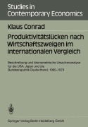 Cover-Bild zum Titel 'Produktivitätslücken nach Wirtschaftszweigen im internationalen Vergleich' von 'Klaus Conrad'