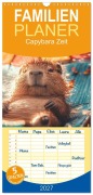 Cover-Bild zum Titel 'Familienplaner 2027 - Capybara Zeit mit 5 Spalten (Wandkalender, 21 x 45 cm) CALVENDO' von 'Steffen Gierok-Latniak'