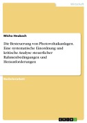 Cover-Bild zum Titel 'Die Besteuerung von Photovoltaikanlagen. Eine systematische Einordnung und kritische Analyse steuerlicher Rahmenbedingungen und Herausforderungen' von 'Micha Heubach'