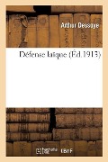Cover-Bild zum Titel 'Défense Laïque' von 'Arthur Dessoye'