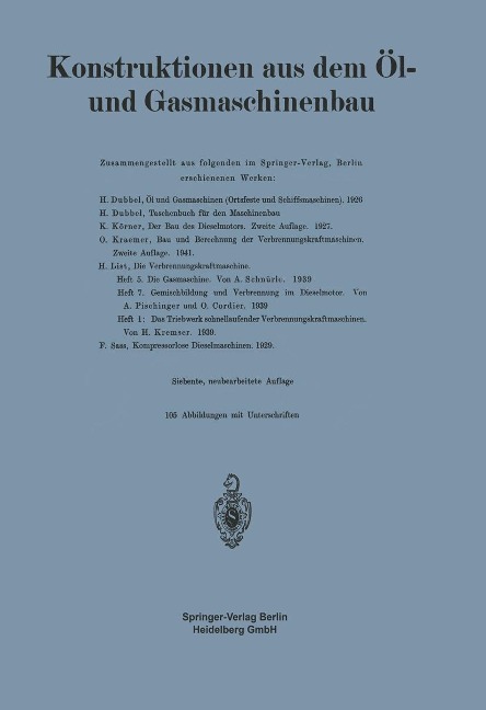 Konstruktionen aus dem Öl- und Gasmaschinenbau - Na Dubbel, Na Körner, Na Kraemer, Na List, Na Sass