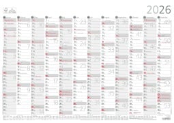 Cover-Bild zum Titel 'Jahresübersicht A3 12 Monate 1 Stk. plano 2026 - 42x29,7 cm - gerollt - mit Arbeitstage- und Wochenzählung - Posterkalender - Jahresplaner - 939-6111' von ''