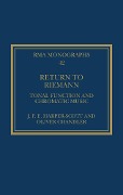 Cover-Bild zum Titel 'Return to Riemann' von 'J. P. E. Harper-Scott, Oliver Chandler'