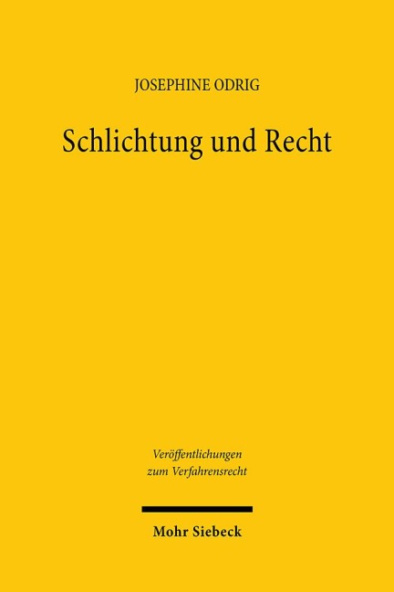 Schlichtung und Recht - Josephine Odrig
