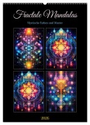 Cover-Bild zum Titel 'Fractale Mandalas (Wandkalender 2026 DIN A2 hoch), CALVENDO Monatskalender' von 'Steffen Gierok-Latnaik'