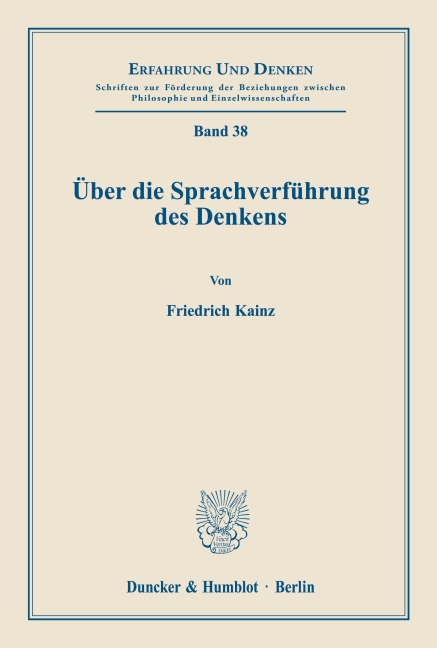 Über die Sprachverführung des Denkens. - Friedrich Kainz