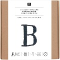 Stick & Stitch Packung Alphabet, schwarz, inkl. wasserlöslicher Stickvorlage, inkl. wasserlöslicher, bedruckter Stickvorlage, Stic - 