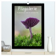 Cover-Bild zum Titel 'Pilzgalerie - Die geheimnisvolle Welt der heimischen Pilze (hochwertiger Premium Wandkalender 2026 DIN A2 hoch), Kunstdruck in Hochglanz' von 'Beate Wurster'