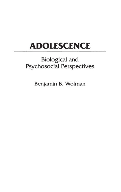 Adolescence - Benjamin Wolman