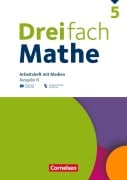 Cover-Bild zum Titel 'Dreifach Mathe 5. Schuljahr - Ausgabe N - Arbeitsheft mit Medien und Lösungen' von ''
