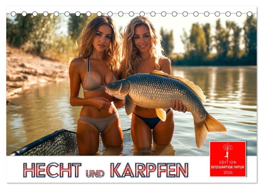 Hecht und Karpfen (Tischkalender 2026 DIN A5 quer), CALVENDO Monatskalender - Peter Roder