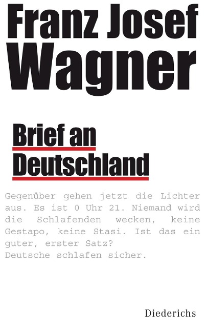 Brief an Deutschland - Franz Josef Wagner