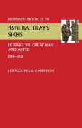 Cover-Bild zum Titel 'Regimental History of the 45th Rattray's Sikhs During the Great War and After. 1914-1921' von 'Lieut Colonel R. H. Anderson'