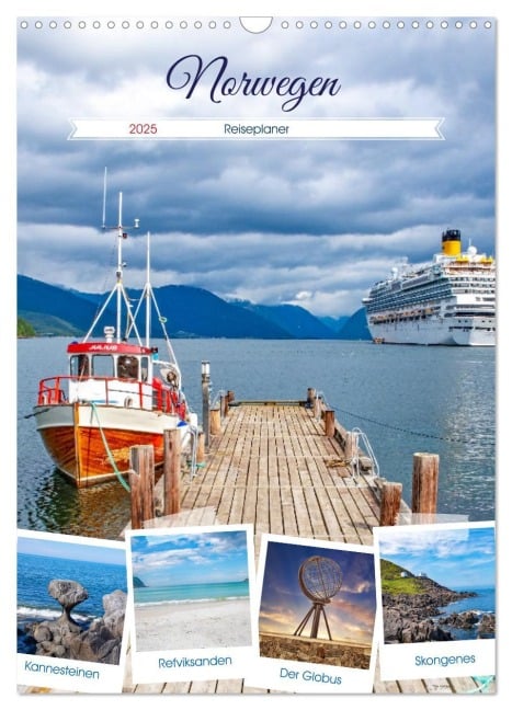 Norwegen - Reiseplaner (Wandkalender 2025 DIN A3 hoch), CALVENDO Monatskalender - Nina Schwarze
