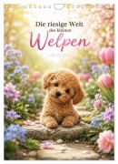 Cover-Bild zum Titel 'Die riesige Welt des kleinen Welpen (Wandkalender 2027 DIN A4 hoch), CALVENDO Monatskalender' von 'Sonja Hofmann'
