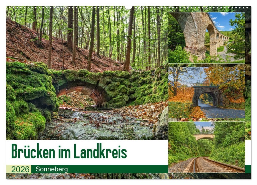 Brücken des Landkreises Sonneberg (Wandkalender 2026 DIN A2 quer), CALVENDO Monatskalender - HeschFoto HeschFoto