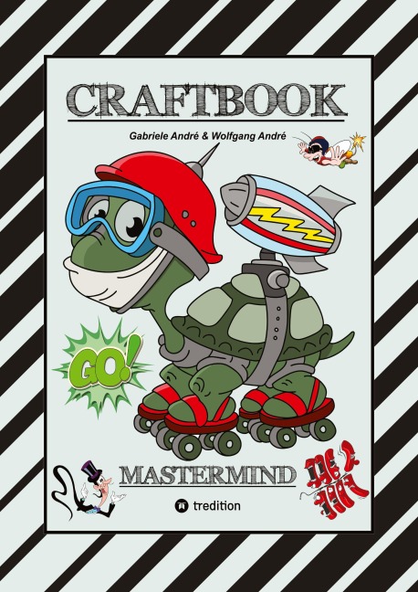 CRAFTBOOK - SUPER TUTORIALS - WUNDERBARE AUSMALMOTIVE - KNIFFLIGE RÄTSEL UND AUFGABEN - VORLAGEN - WITZIGE BILDER - ZEICHENFÜHRUNG - GENIE - Gabriele André, Wolfgang André