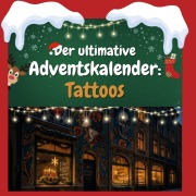 Cover-Bild zum Titel 'Der ultimative Adventskalender: Tattoos' von 'Emilia Münch'