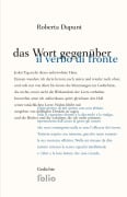 Cover-Bild zum Titel 'Das Wort gegenüber' von 'Roberta Dapunt'