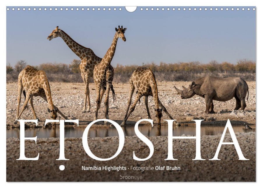 ETOSHA - Namibia Highlights (Wandkalender 2026 DIN A3 quer), CALVENDO Monatskalender - Olaf Bruhn