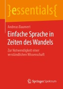 Cover-Bild zum Titel 'Einfache Sprache in Zeiten des Wandels' von 'Andreas Baumert'