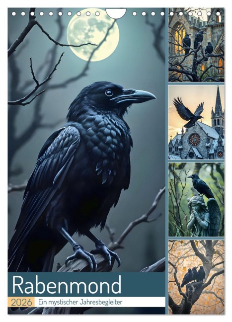 Rabenmond - Ein mystischer Jahresbegleiter (Wandkalender 2026 DIN A4 hoch), CALVENDO Monatskalender - Fred Schimak