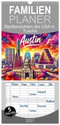 Cover-Bild zum Titel 'Familienplaner 2027 - Stadtansichten der USA in Tusche mit 5 Spalten (Wandkalender, 21 x 45 cm) CALVENDO' von 'Marco Warstat'