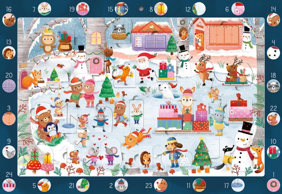 Mein Wimmel-Adventskalender: Fröhliches Schlittschuhlaufen - 