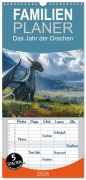 Cover-Bild zum Titel 'Familienplaner 2026 - Das Jahr der Drachen mit 5 Spalten (Wandkalender, 21 x 45 cm) CALVENDO' von 'Simone Wunderlich'