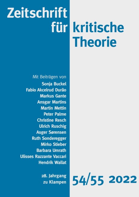 Zeitschrift für kritische Theorie, Heft 54/55 - 