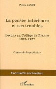 Cover-Bild zum Titel 'La pensée intérieure et ses troubles' von 'Pierre Janet'
