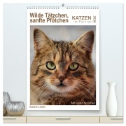 Cover-Bild zum Titel 'Wilde Tätzchen, sanfte Pfötchen (hochwertiger Premium Wandkalender 2026 DIN A2 hoch), Kunstdruck in Hochglanz' von 'Sabine Löwer'