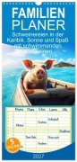 Cover-Bild zum Titel 'Familienplaner 2027 - Schweinereien in der Karibik. Sonne und Spaß mit schwimmenden Schweinen mit 5 Spalten (Wandkalender, 21 x 45 cm) CALVENDO' von 'Rose Hurley'