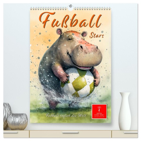 Fußball Stars - Fußball regiert die Welt (hochwertiger Premium Wandkalender 2025 DIN A2 hoch), Kunstdruck in Hochglanz - Peter Roder